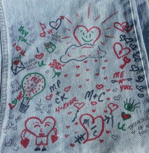 A pair of jeans Mom definitely wouldn't be happy about seeing in the wash